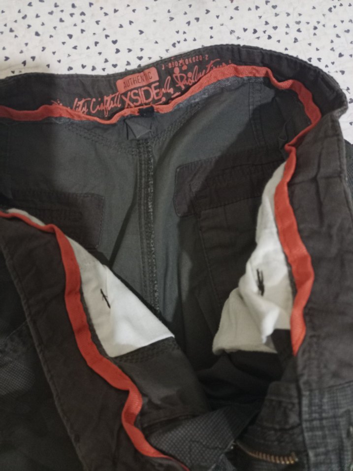 Gri Kamuflaj Kemerli Erkek Mini Şort - Görsel 3