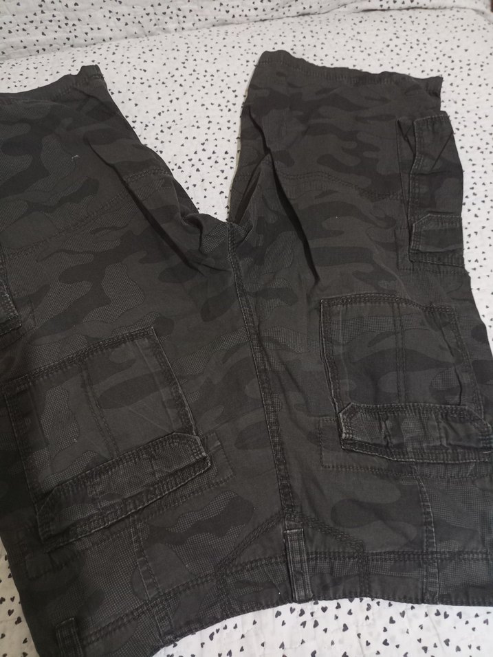 Gri Kamuflaj Kemerli Erkek Mini Şort - Görsel 4