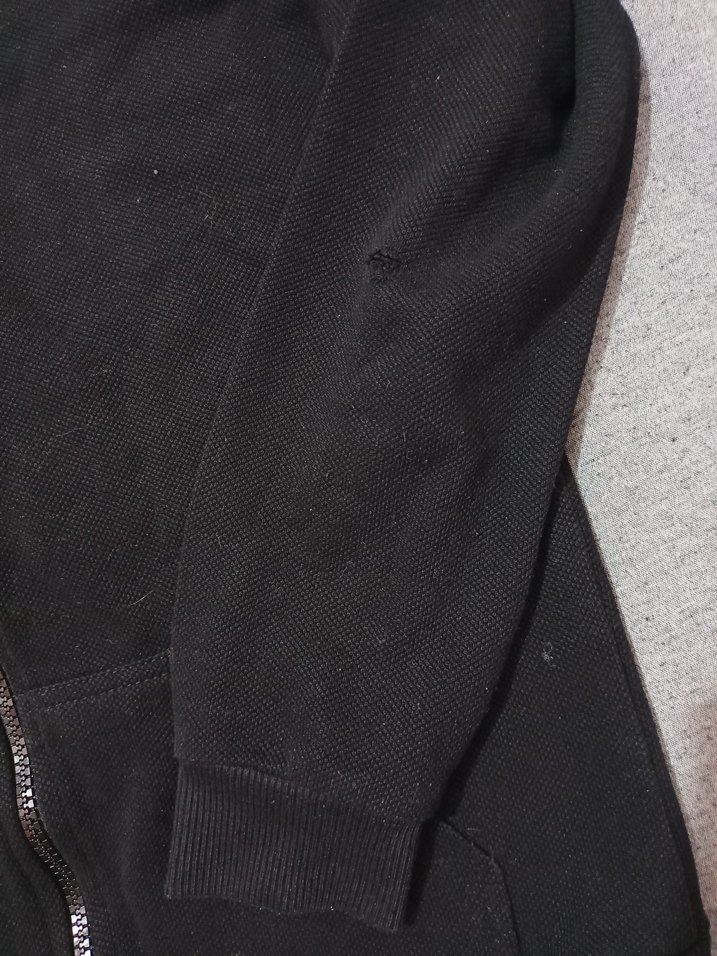 Siyah Kapüşonlu Fermuarlı Erkek Sweatshirt - Görsel 3