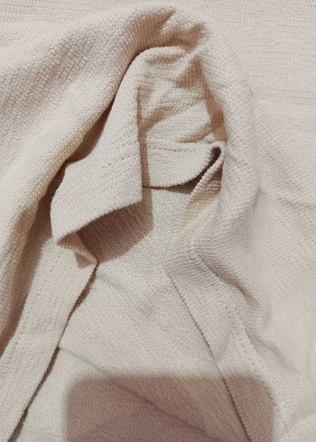 Bej Keten Erkek Tişört, Kısa Kollu, Salaş - Görsel 4