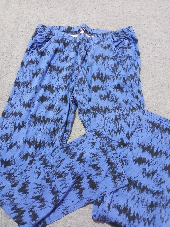 Mavi Batik Desenli Bol Kesim  eşofman - Görsel 2