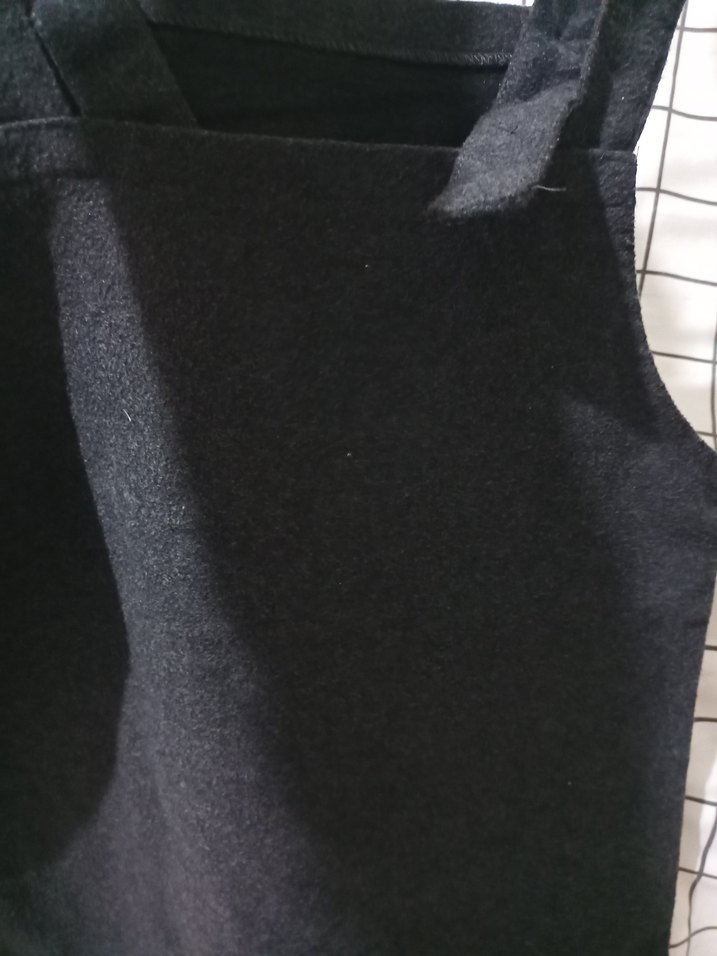 Kadın Siyah Midi Kısa Salopet - Görsel 3