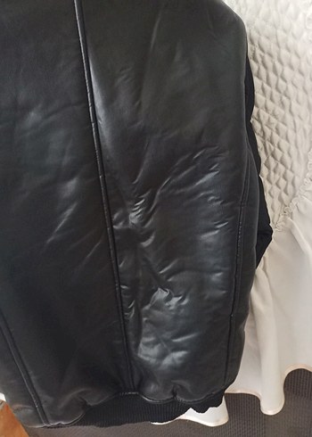 Deri Kışlık Ceket, Kürklü, Siyah - Görsel 4