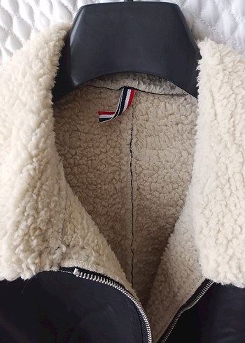 Deri Kışlık Ceket, Kürklü, Siyah - Görsel 3