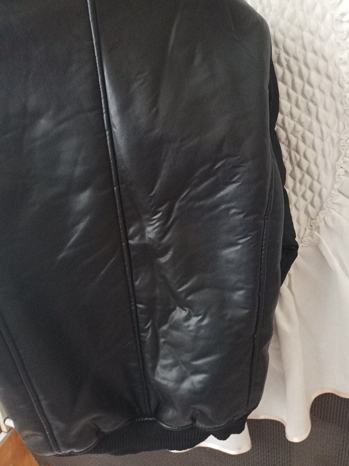 Deri Kışlık Ceket, Kürklü, Siyah - Görsel 4