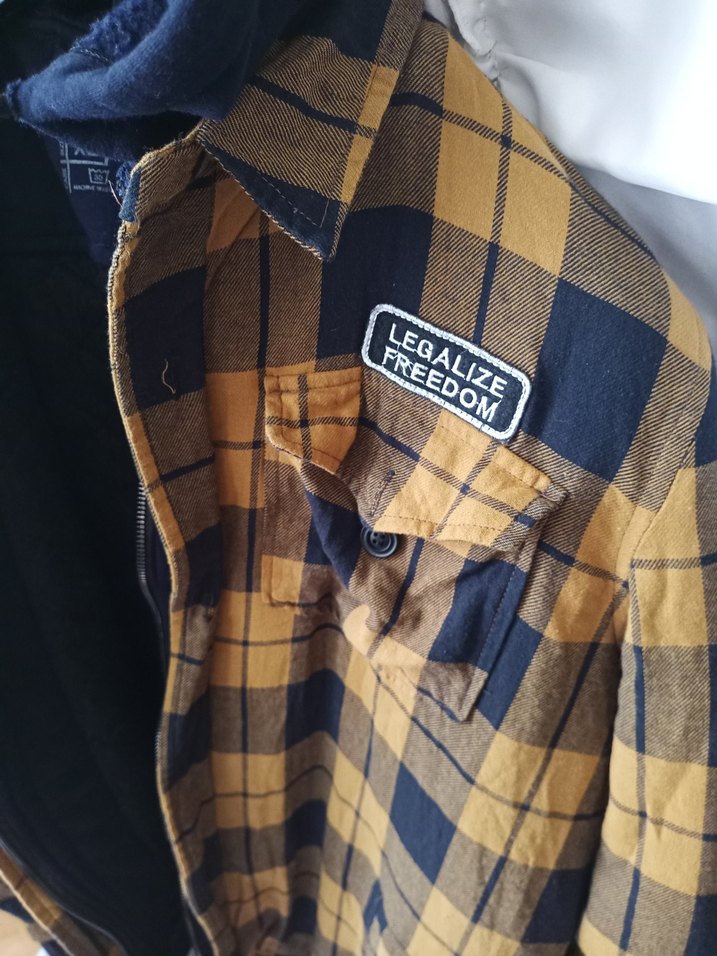 Sarı Ekoseli Kapüşonlu Erkek Ceket - Görsel 4