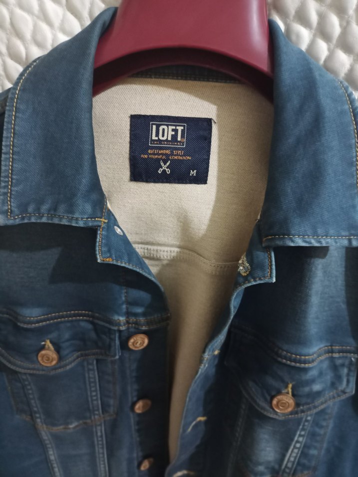 LOFT Düğmeli Mavi Denim Ceket - Görsel 2