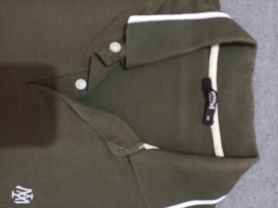 Düğmeli Haki Yeşil Erkek Polo Tişört - Görsel 2