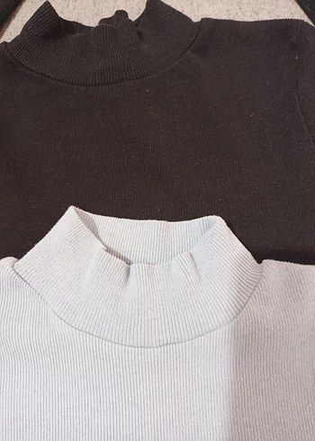 Kadıni Yarım Balıkçı Yaka İnce Kazak - Görsel 5