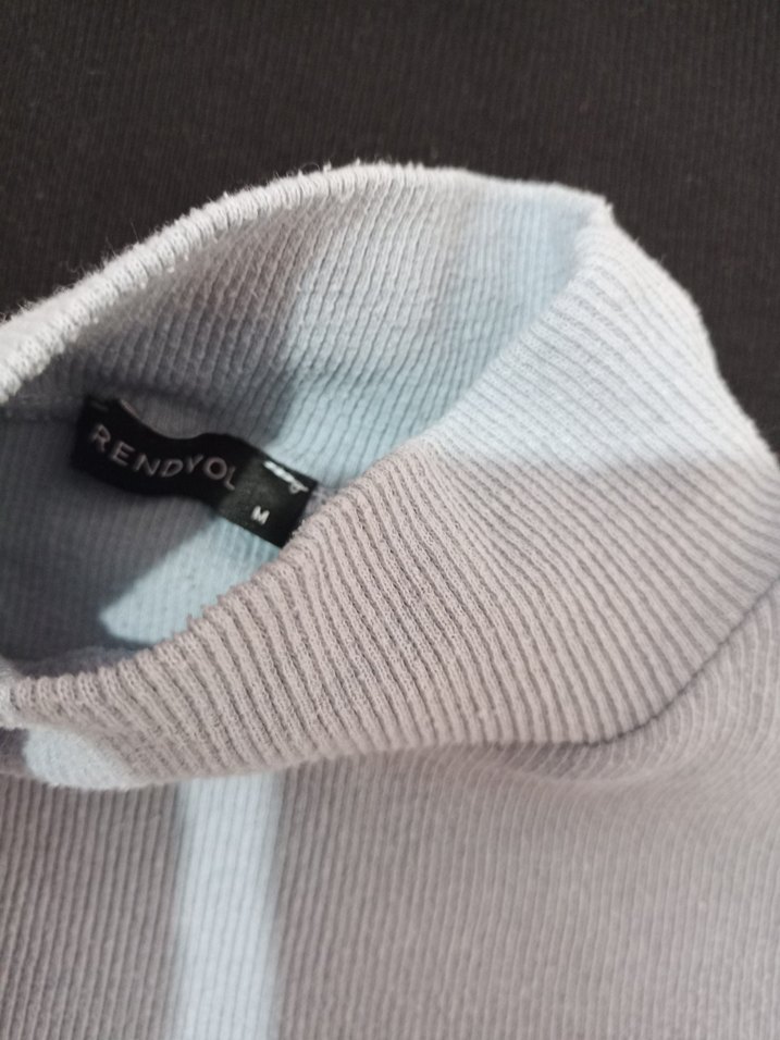 Kadıni Yarım Balıkçı Yaka İnce Kazak - Görsel 4