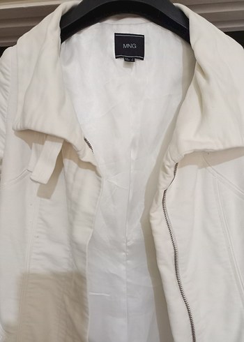 Beyaz Midi Kadın manto - Görsel 2