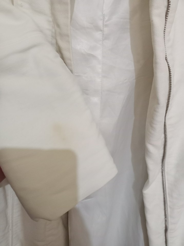 Beyaz Midi Kadın manto - Görsel 3