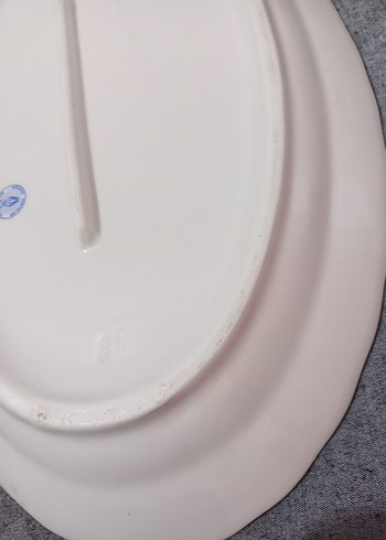 Beyaz Oval Porselen Servis Tabağı - Görsel 5