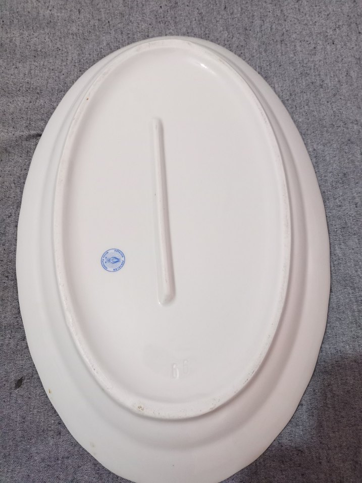 Beyaz Oval Porselen Servis Tabağı - Görsel 4