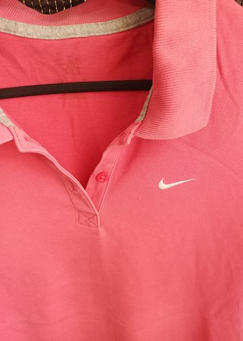 Kadın Pembe Polo Yaka Kısa Kollu Tişört - Görsel 2