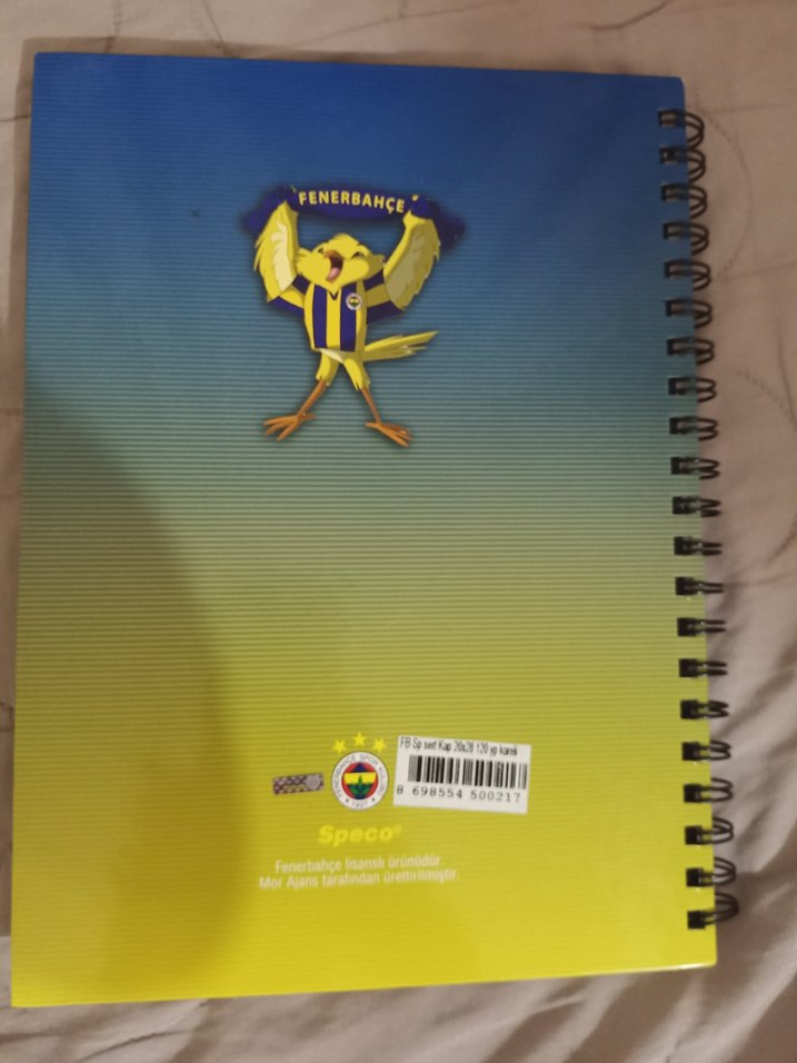 Fenerbahçe Lisanslı Sarı Defter - Görsel 2