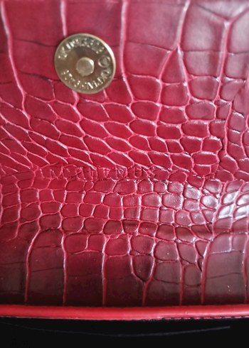 Burgundy Deri Yılan Desenli Jacquemus Çanta - Görsel 5