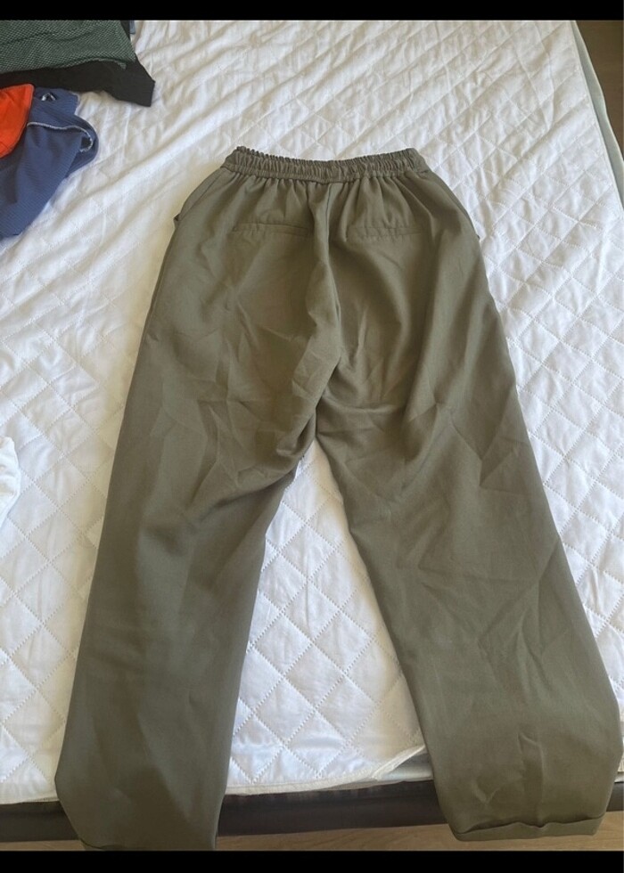 Haki rengi havuç pantolon - Görsel 2