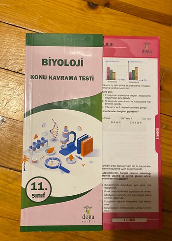 11. Sınıf Biyoloji Konu Kavrama Testi Kitabı