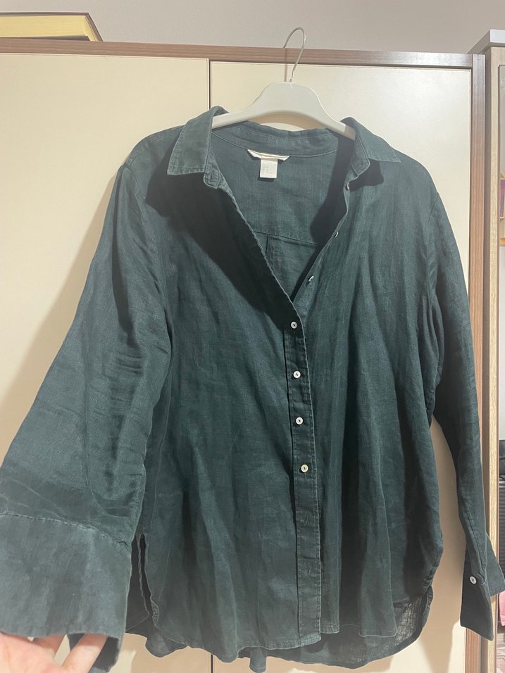 H&M Keten Kadın Gömlek - Görsel 3