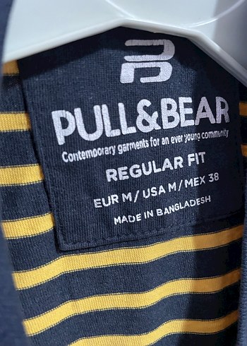 Sarı Siyah Çizgili Oversize Tişört - Görsel 2