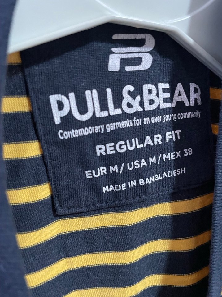 Sarı Siyah Çizgili Oversize Tişört - Görsel 2