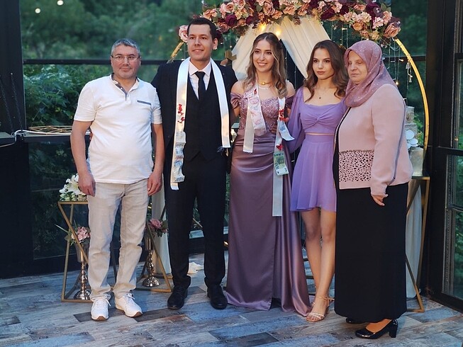 xs Beden Lila şifon elbise