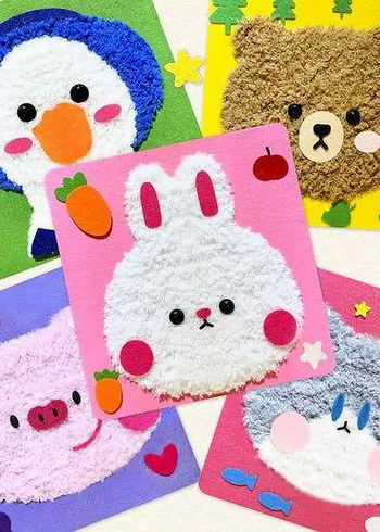 Renkli Çocuk Hayvan Figürlü cocuklar için örgü kiti - Görsel 2