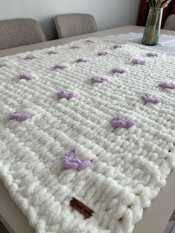 Pembe Örgü Çocuk Battaniyesi - Görsel 2