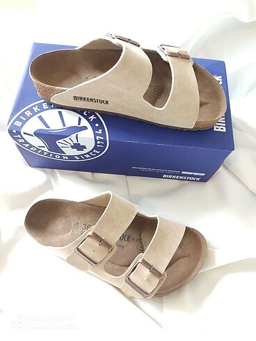 40 Beden #Kadın #Birkenstock #Bej #Terlik