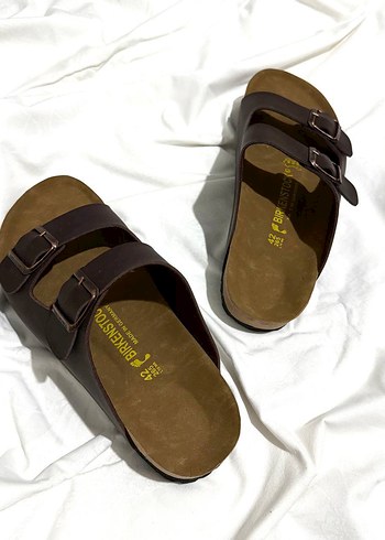 Erkek Kahverengi Tokalı Sandalet - Görsel 5