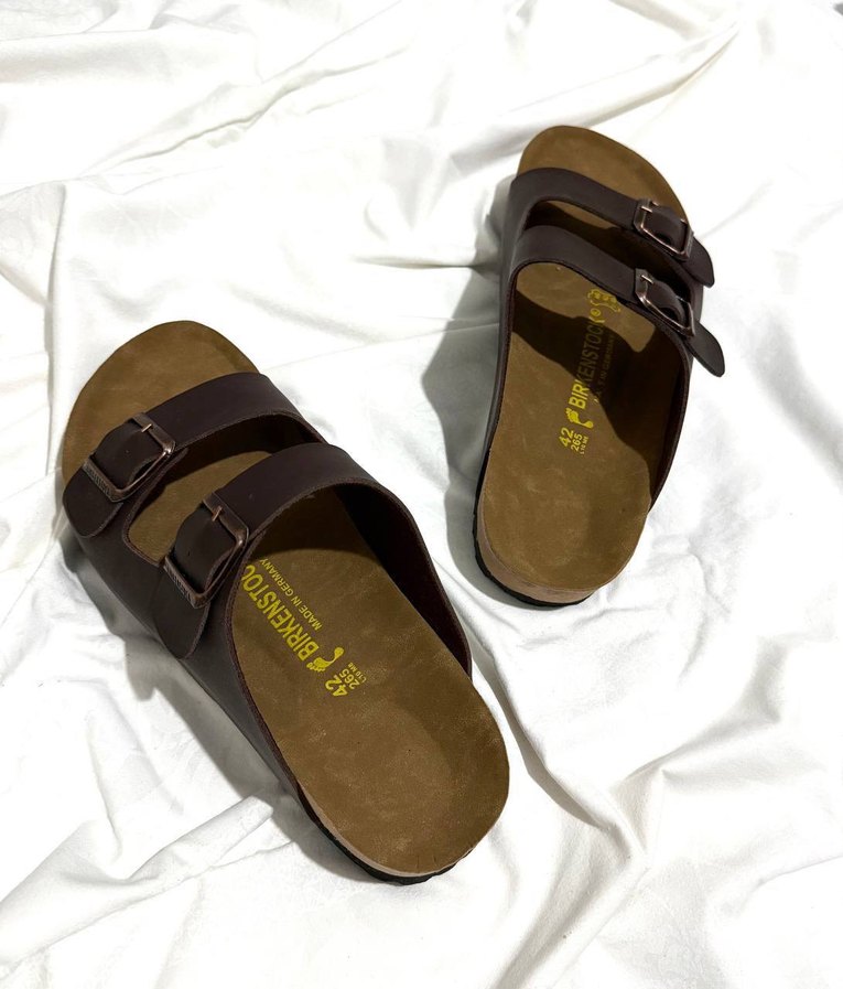 Erkek Kahverengi Tokalı Sandalet - Görsel 5