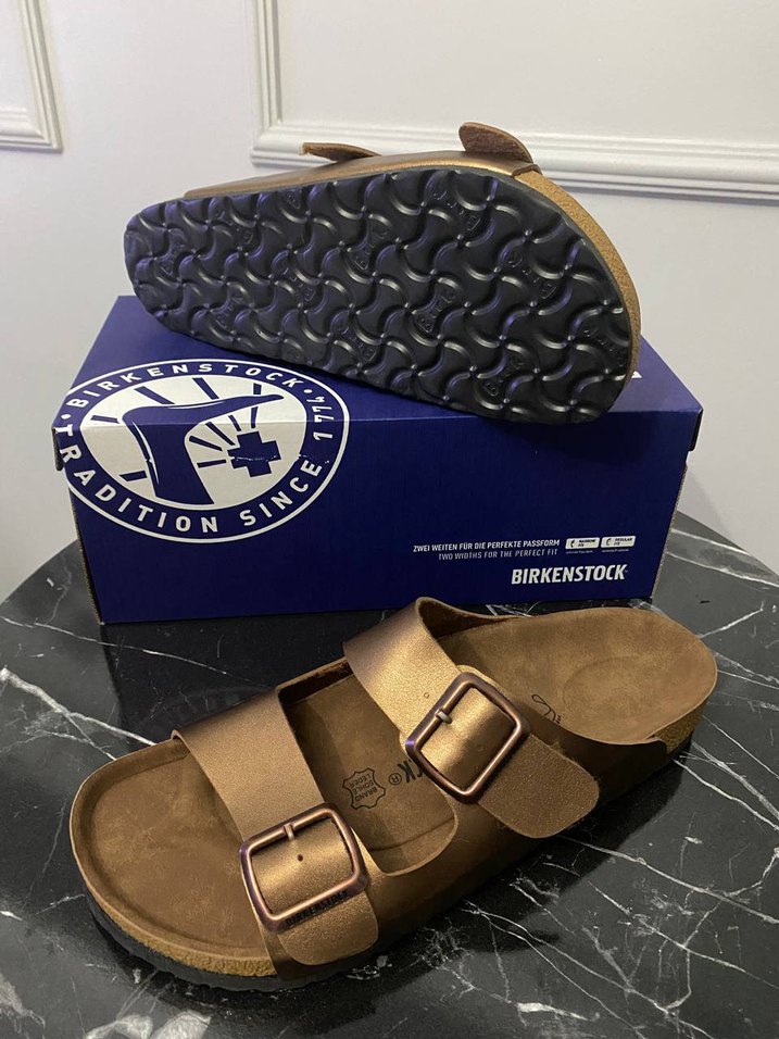 Birkenstock Erkek Kahverengi Deri Tokalı Sandalet - Görsel 3