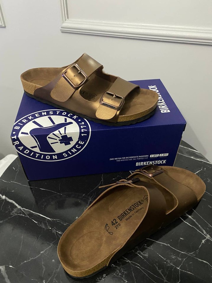 Birkenstock Erkek Kahverengi Deri Tokalı Sandalet - Görsel 2