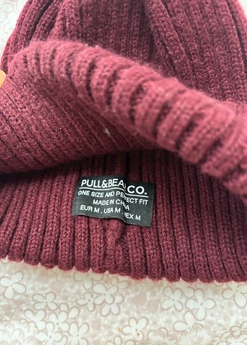 Pull and Bear Pull Bear Bordo Kadin Orme Bere