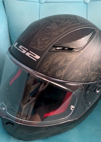 LS2 Siyah Biker Kask Kılıfı Fermuarlı - Görsel 2