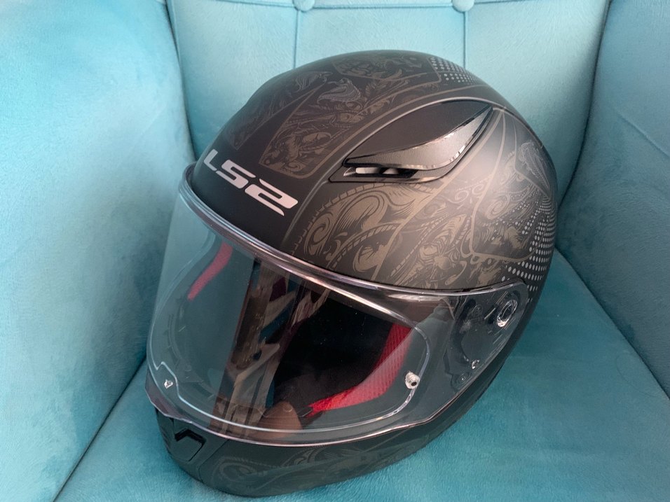 LS2 Siyah Biker Kask Kılıfı Fermuarlı - Görsel 2