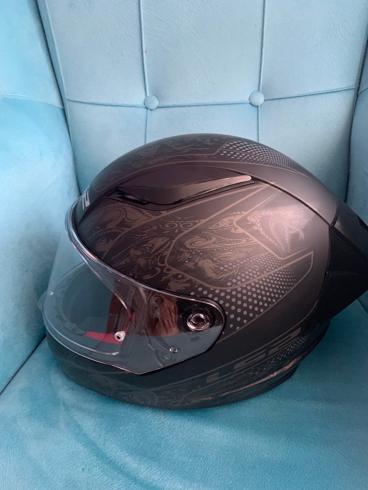 LS2 Siyah Biker Kask Kılıfı Fermuarlı - Görsel 5