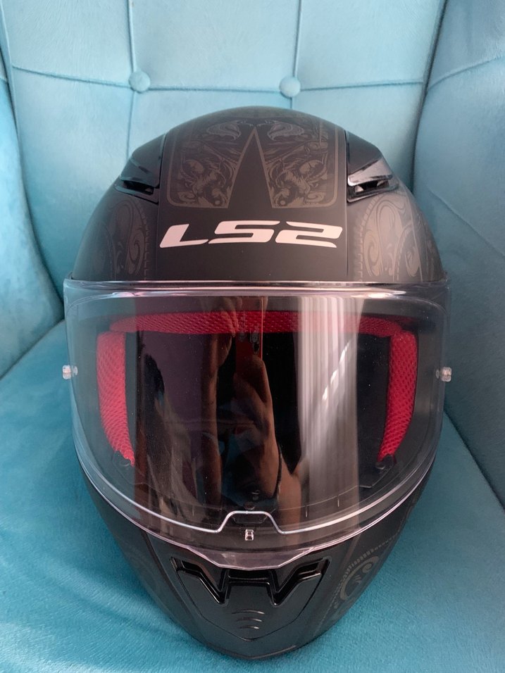 LS2 Siyah Biker Kask Kılıfı Fermuarlı - Görsel 3