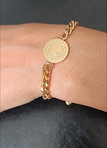Çelik bileklik gold