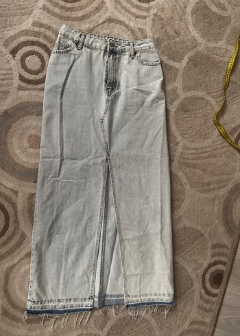 Jean Uzun Denim Etek