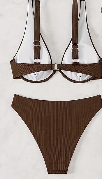 m Beden kahverengi Renk Bikini takımı