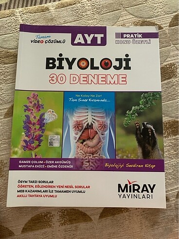 Miray yayınları ayt biyoloji 30lu deneme