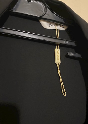 Düğmeli Siyah Kadın şifon Gömlek - Görsel 3