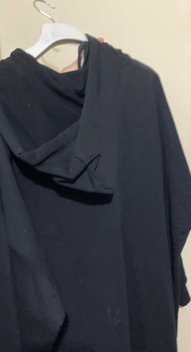 Siyah Kapüşonlu Uzun Kollu Kadın Tunik - Görsel 3