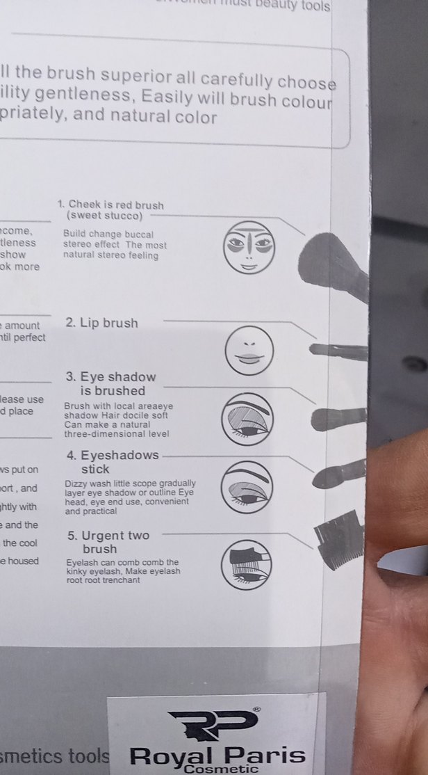 Pembe Çiçek Desenli Makyaj Fırça Seti - Görsel 3