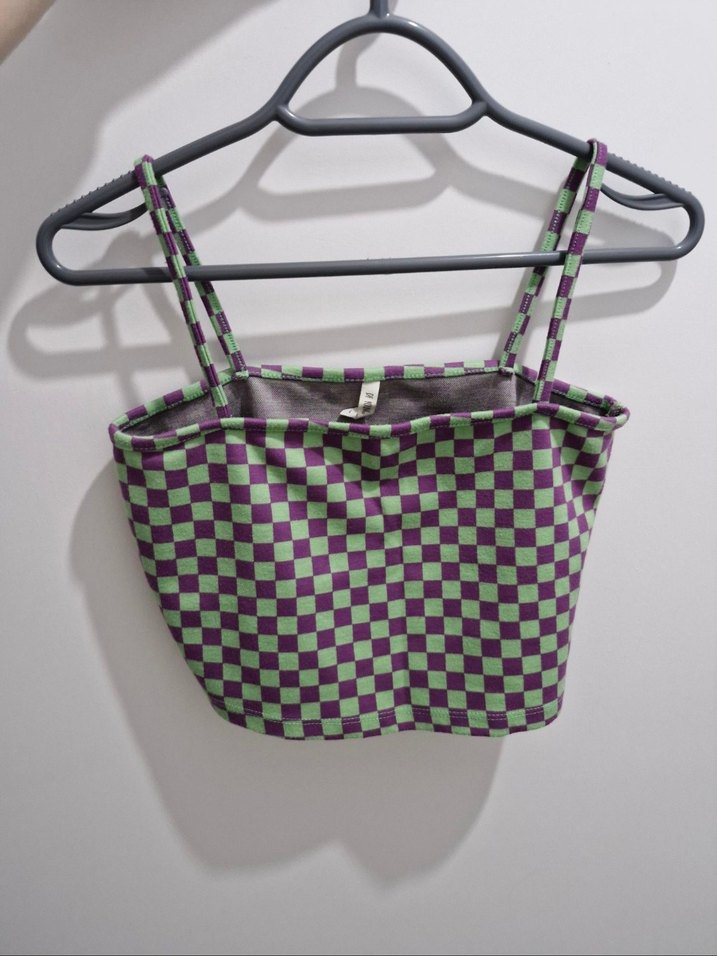 Defacto Kareli Crop Bluz - Görsel 2