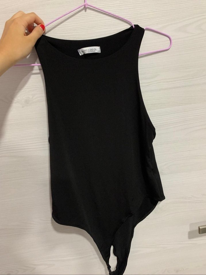 Siyah Basic çıtçıtlı body - Görsel 2