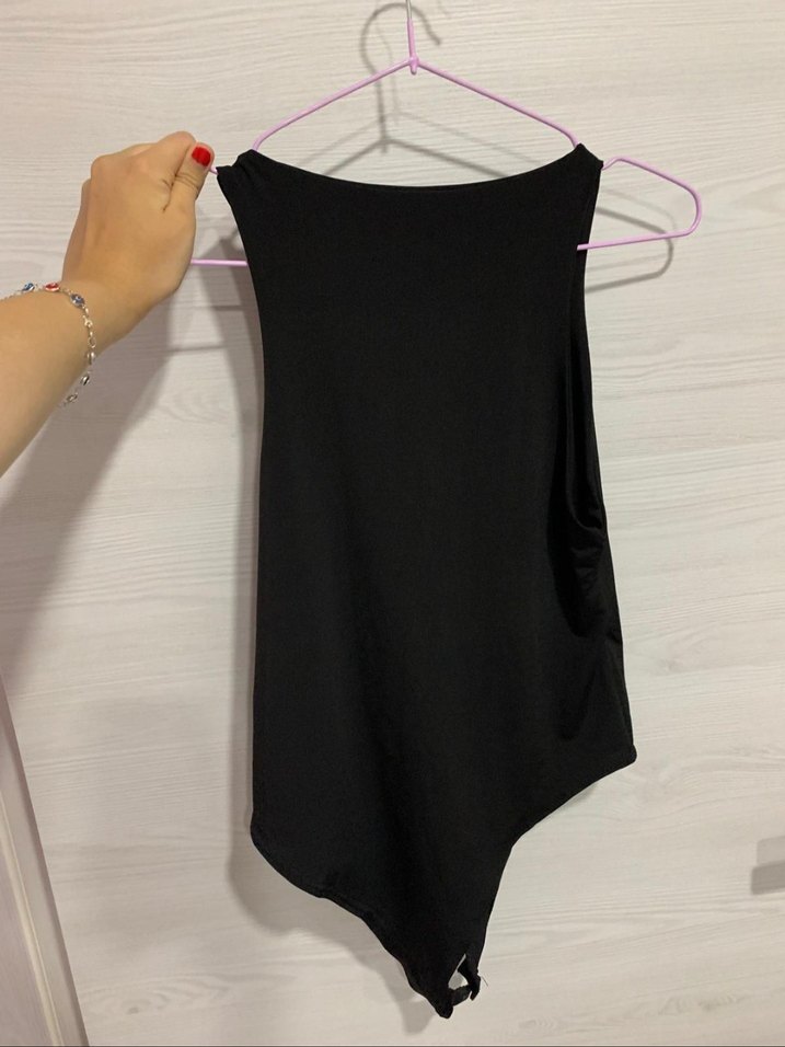 Siyah Basic çıtçıtlı body - Görsel 3