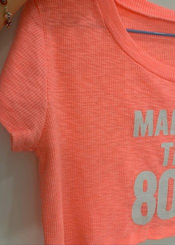 80's Pembe Crop Tshirt - Görsel 6